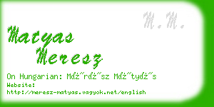 matyas meresz business card